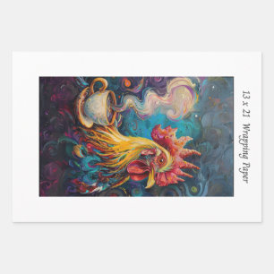 Hoja De Papel De Regalo Té de gallinas francesas decoupage