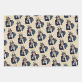 Hoja De Papel De Regalo Te Quiero | Tío Sam Vintage Retro Beautiful