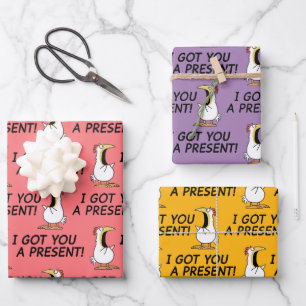 Hoja De Papel De Regalo ¡TE TRAJE UN REGALO! gallina gritona