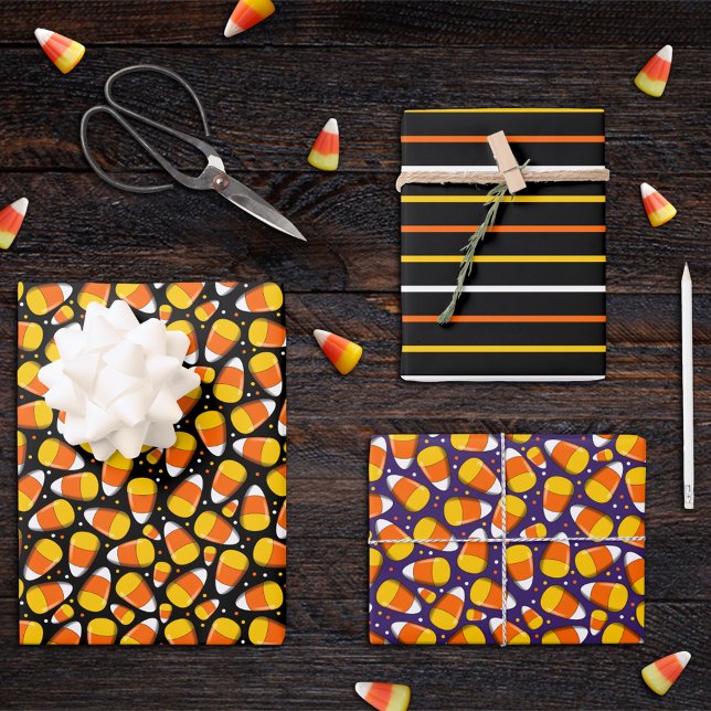 Hoja De Papel De Regalo Team Candy Corn Halloween (Subido por el creador)