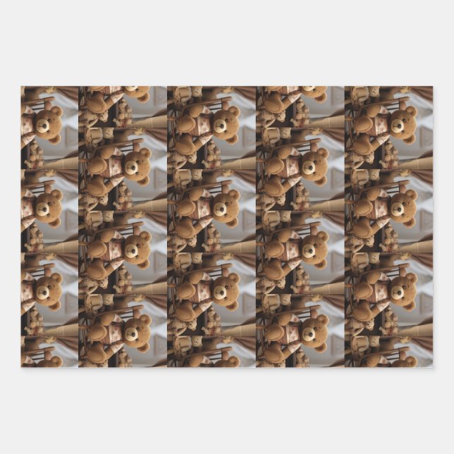 Hoja De Papel De Regalo Ted. E. Oso (Anverso)