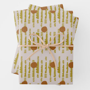Hoja De Papel De Regalo Tela de barro abstracto moderno Soala geométrico c