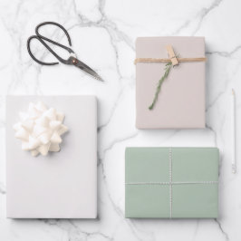 Hoja De Papel De Regalo Tema de color verde salvia sólido pastel minimalis