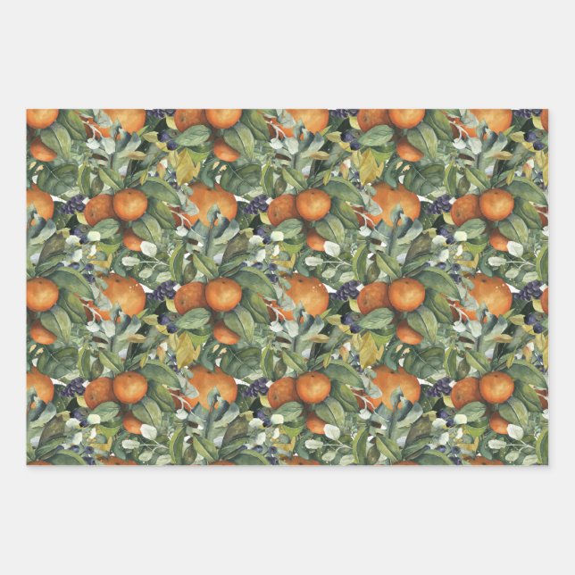 Hoja De Papel De Regalo tema de cosecha de otoño (Anverso)