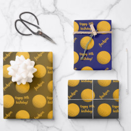 Hoja De Papel De Regalo Tema de Golf Sentimiento de Nombre Personalizado