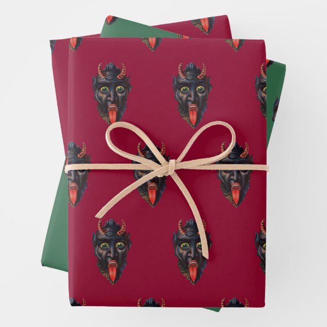Hoja De Papel De Regalo Tema de Krampus (In situ)