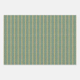 Hoja De Papel De Regalo Tema de vacaciones verde
