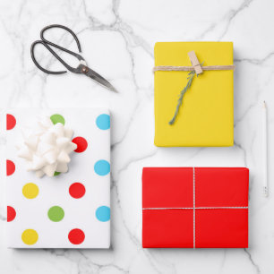 Hoja De Papel De Regalo Tema del punto de polka colorido