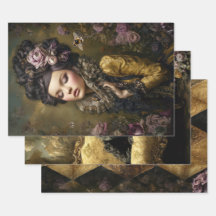 Temas Rococó Abeja Zumbido Decoupage de Peso Pesad