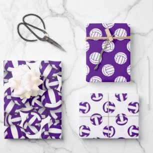 Hoja De Papel De Regalo temática de color morado blanco para los niños ado