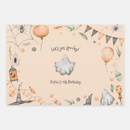 Hoja De Papel De Regalo ¡Tengamos miedo! Fiesta de cumpleaños de niños en 