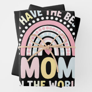 Hoja De Papel De Regalo Tengo La Mejor Mamá Del Mundo En El Arcoiris Boho