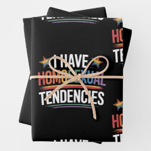 Hoja De Papel De Regalo Tengo Tendencias Homosexuales Orgullo LGBTQ Arcoír