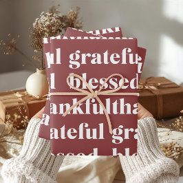 Hoja De Papel De Regalo Terracotta Thanksgiving