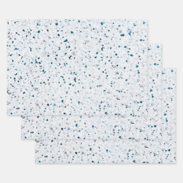 Hoja De Papel De Regalo Terrazzo elegante Verde azulado Azul Verde Azul Re