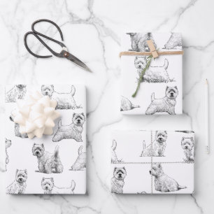 Hoja De Papel De Regalo Terrier escocés
