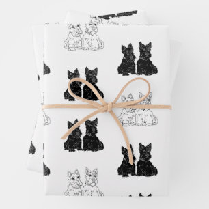 Hoja De Papel De Regalo Terrier Escoceses 