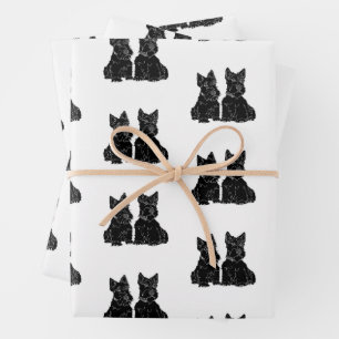 Hoja De Papel De Regalo Terriers Escoceses 