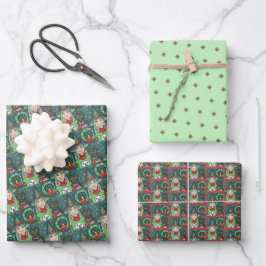 HOJA DE PAPEL DE REGALO TESTIGO EN SUDOR DE NOMUJER, GATO NEGRO XMAS HALLO