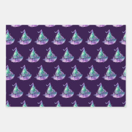 Hoja De Papel De Regalo Testigos Calabaza Calavera Saltos Aterrador Hallow