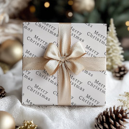 Hoja De Papel De Regalo Texto moderno del Personalizable Boho | Navidades 
