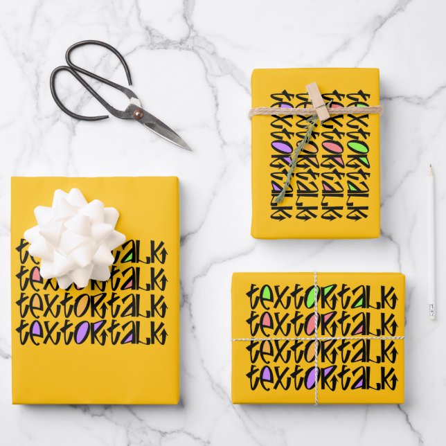 Hoja De Papel De Regalo Texto o conversación (Anverso)