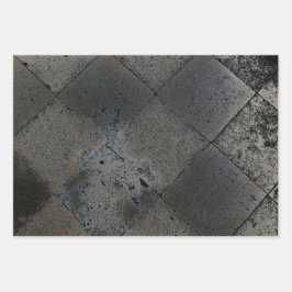 Hoja De Papel De Regalo Textura de color gris metálico inspirada en el arl