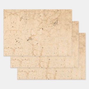Hoja De Papel De Regalo Textura de época País antiguo Beige Rústico