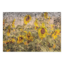 Textura de Grunge Amarilla del Campo del Girasol V