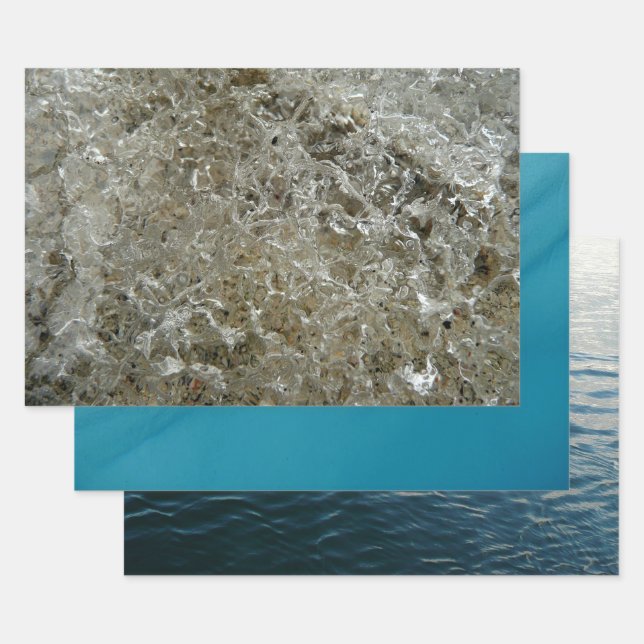 Hoja De Papel De Regalo Textura De La Naturaleza Del Resumen De Hielo Glac (Set)