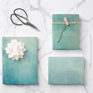 Hoja De Papel De Regalo Textura verde de Aqua verde azulada
