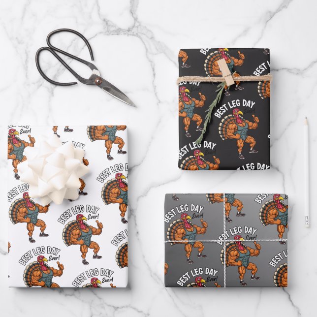 Hoja De Papel De Regalo Thanksgiving Wrapping Paper Flat Sheet Set of 3 (Anverso)