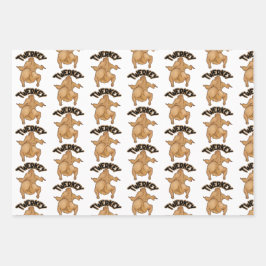 Hoja De Papel De Regalo Thanksgiving Wrapping Paper Flat Sheet Set of 3