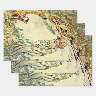 Hoja De Papel De Regalo "The Secret Garden" Fairy Art de Charles Robinson