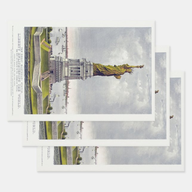 Hoja De Papel De Regalo The Statue of Liberty, The Great Bartholdi Statue (Set)