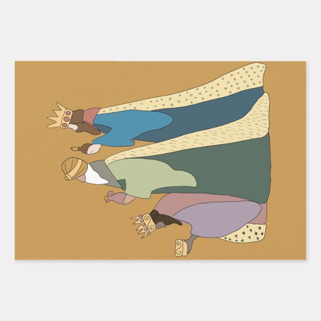 HOJA DE PAPEL DE REGALO THREE KING WRAPPING PAPER (Anverso)