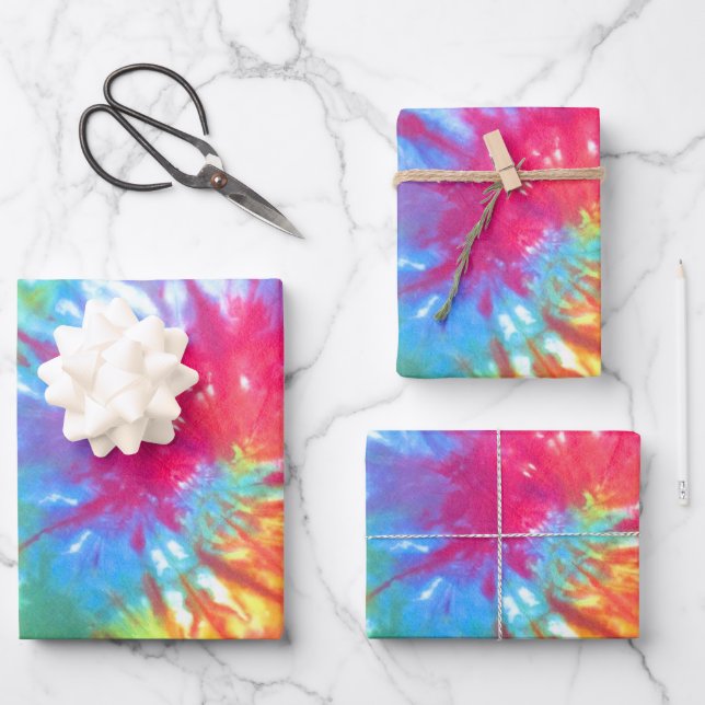 Hoja De Papel De Regalo Tie-Dye (Anverso)