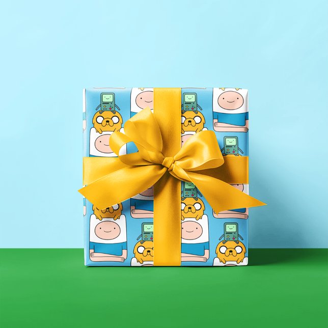 Hoja De Papel De Regalo Tiempo de aventura | BMO, Jake y Finn (Wrapped gift)