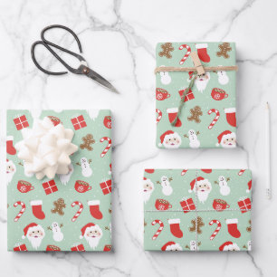 Hoja De Papel De Regalo Tiempo de Navidad  