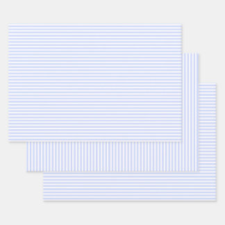 Hoja De Papel De Regalo Tierno azul bebé Azul cielo pálido y raya blanca