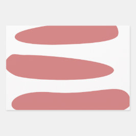 Hoja De Papel De Regalo Tierra Roja y Blanco Abstracto