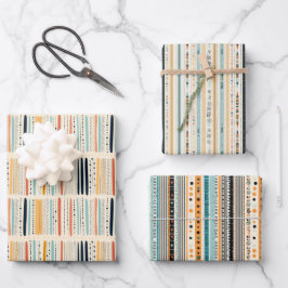 Hoja De Papel De Regalo Tierras de terracota ricas de la marina nativa boh