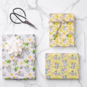 Hoja De Papel De Regalo timbre de ratones lindo