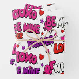 Hoja De Papel De Regalo Tipografía de graffiti de cómic de moda "Sé Mía"