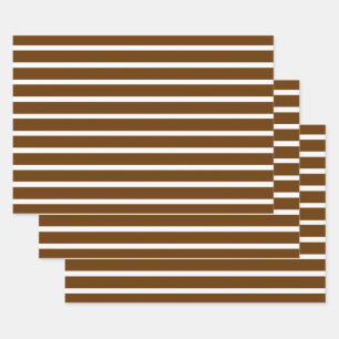 Hoja De Papel De Regalo Tiras Neutrales Nutmeg