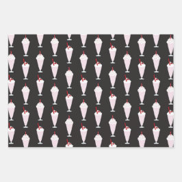 Hoja De Papel De Regalo Tiro rojo negro Diner de los años 50