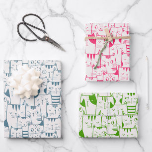 Hoja De Papel De Regalo Todos los gatos tontos