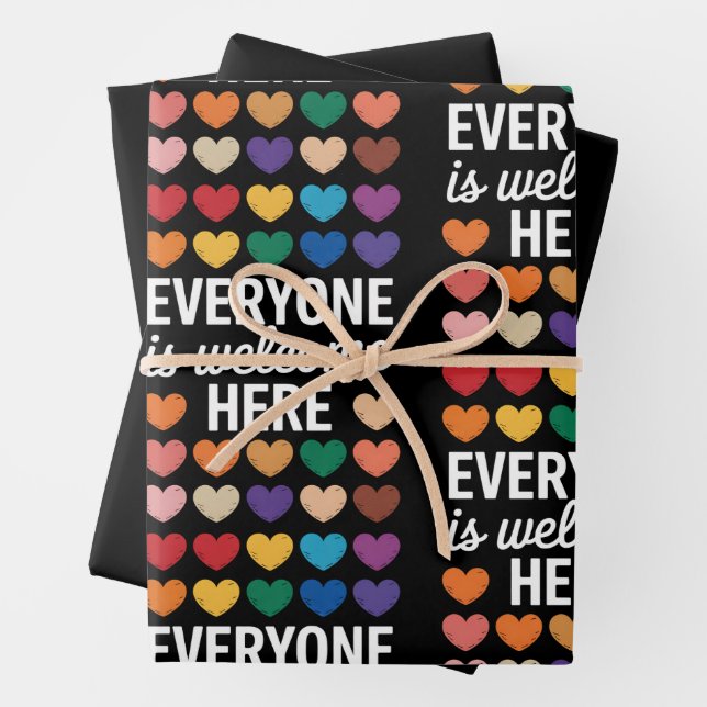 Hoja De Papel De Regalo Todos son bienvenidos aquí LGBTQ (In situ)