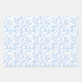 Hoja De Papel De Regalo Toile Preppy Jungle Chinoiserie