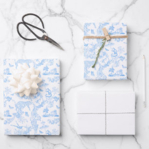 Hoja De Papel De Regalo Toile Preppy Jungle Chinoiserie